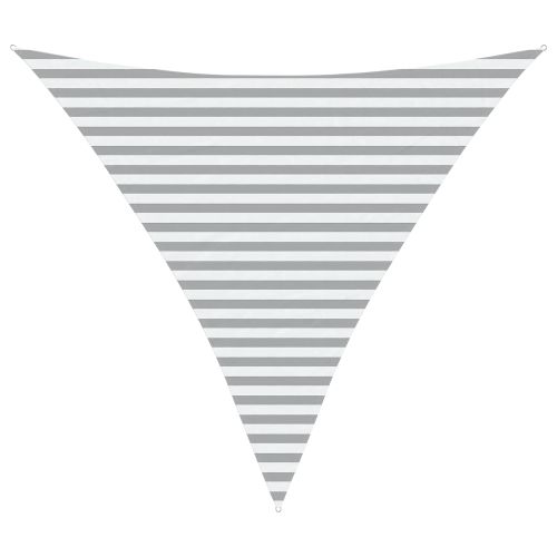 Открит слънцезащитен плат Светлосив и бял 3,6 x 3,6 x 3,6 m