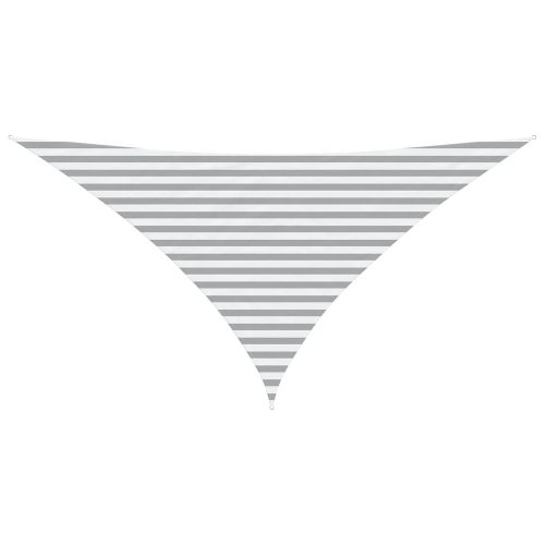 Открит слънцезащитен плат Светлосив и бял 3,5 x 3,5 x 4,9 m