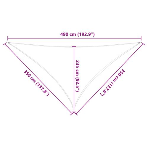 Открит слънцезащитен плат Светлосив и бял 3,5 x 3,5 x 4,9 m