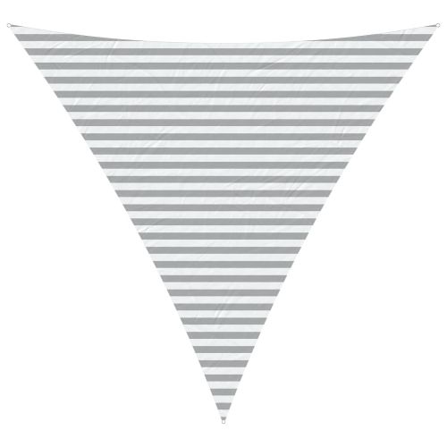 Открит слънцезащитен плат Светлосив и бял 4 x 4 x 4 m