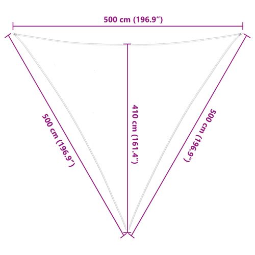 Открит слънцезащитен плат Светлосив и бял 5 x 5 x 5 m