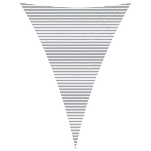 Открит слънцезащитен плат Светлосив и бял 5 x 7 x 7 m