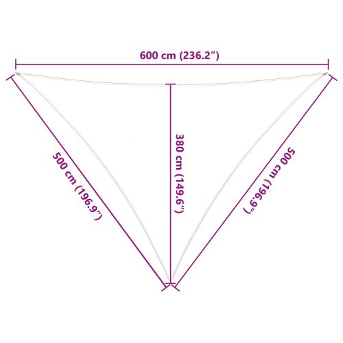 Открит слънцезащитен плат Светлосив и бял 5 x 5 x 6 m