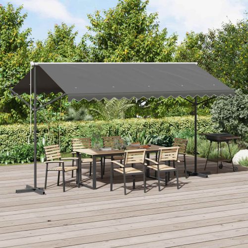 Самостоятелен сенник Сиво 4 × 3 m Полиестер