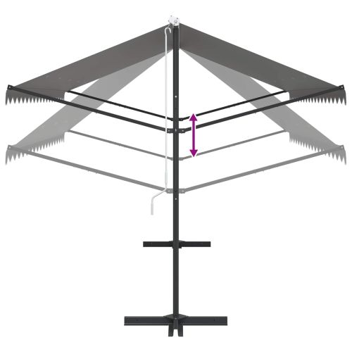 Самостоятелен сенник Сиво 4 × 3 m Полиестер
