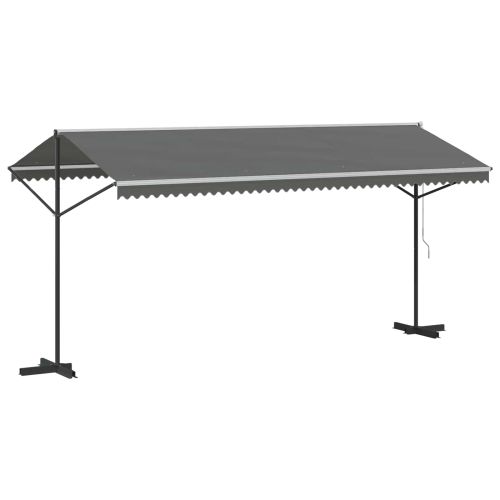 Самостоятелен сенник Сиво 5 x 3 m Полиестер