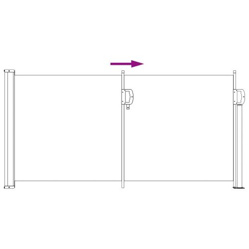 Сгъваема странична перголка Черно 300 x 100 cm Полиестер