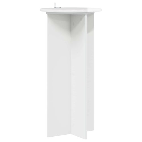 Стойка за растения 2 pcs Бял гланц 40 x 40 x 80 cm