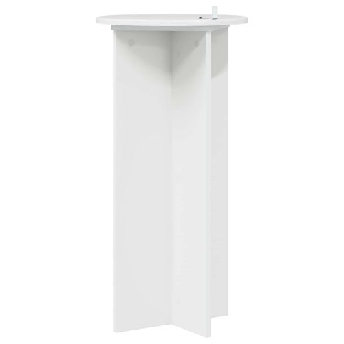 Стойка за растения 2 pcs Бял гланц 40 x 40 x 80 cm