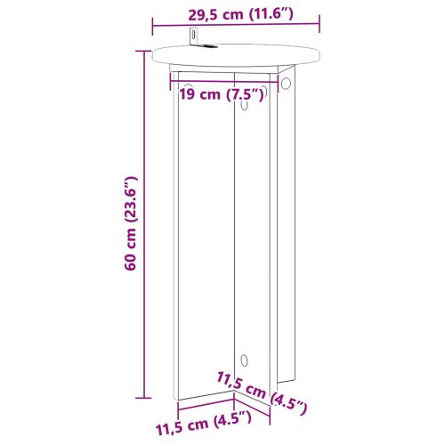 Стойка за растения 2 pcs Черно 29,5 x 29,5 x 60 см