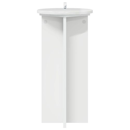 Стойка за растения 2 pcs Бял гланц 29,5 x 29,5 x 60 см