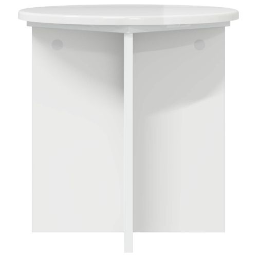 Стойка за растения 2 pcs Бял гланц 40 x 40 x 40 cm