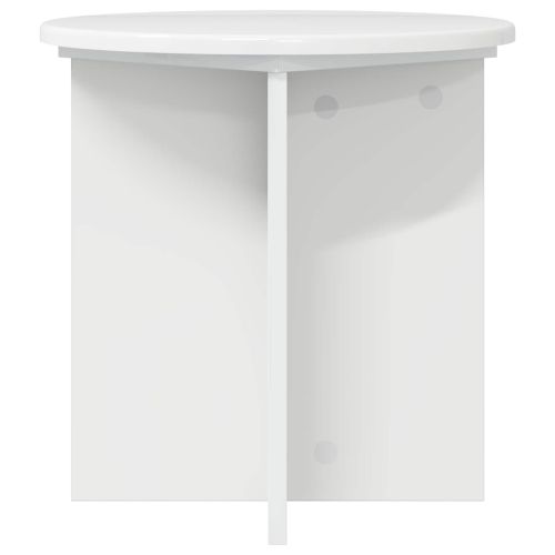 Стойка за растения 2 pcs Бял гланц 40 x 40 x 40 cm