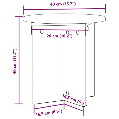Стойка за растения 2 pcs Опушен дъб 40 x 40 x 40 cm