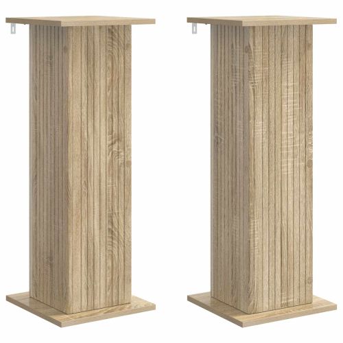 Стойка за растения 2 pcs Дъб сонома 30,5 x 30 x 80,5 см
