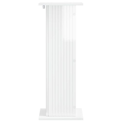 Стойка за растения Бял гланц 30,5 x 30 x 80,5 см