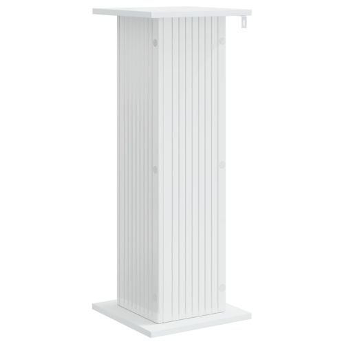 Стойка за растения 2 pcs Бял гланц 30,5 x 30 x 80,5 см