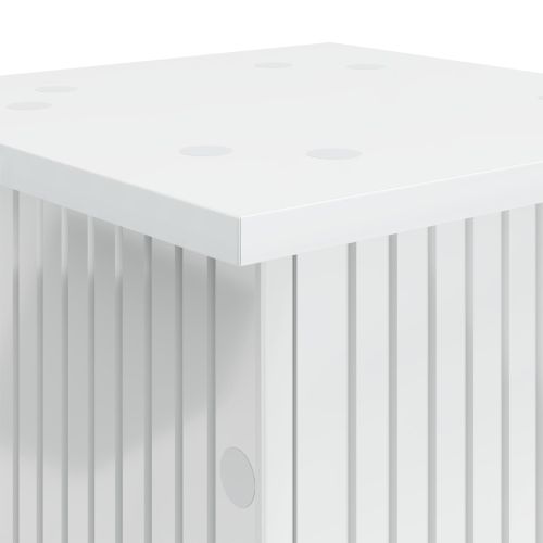 Стойка за растения 2 pcs Бял гланц 30,5 x 30 x 80,5 см