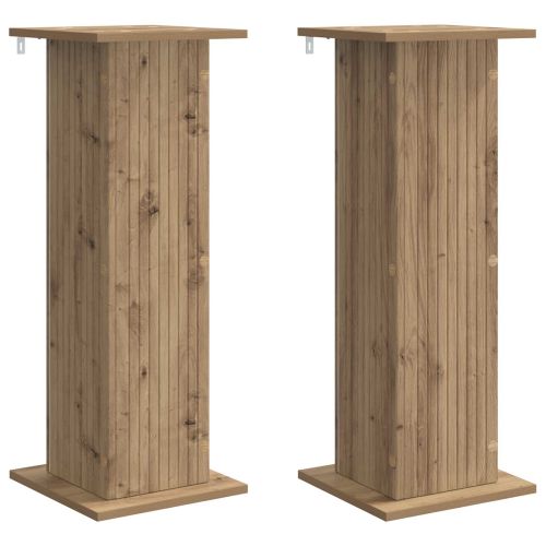 Стойка за растения 2 pcs Дъб артизан 30,5 x 30 x 80,5 см