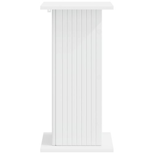 Стойка за растения Бяло 30,5 x 30 x 60,5 см Инженерна дървесина