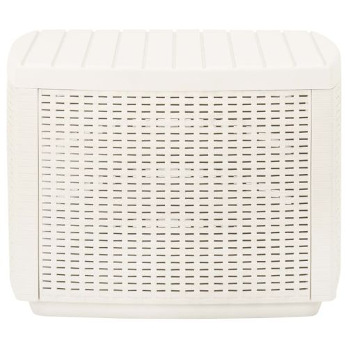 Градинска маса, бяла, 53x53x40 см, пластмаса