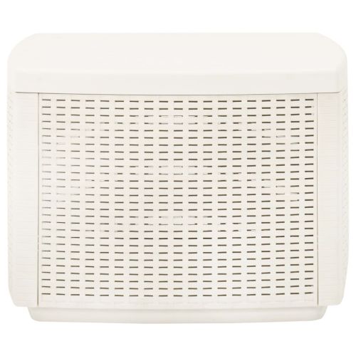 Градинска маса, бяла, 53x53x40 см, пластмаса