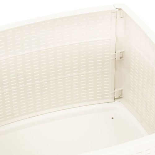 Градинска маса, бяла, 53x53x40 см, пластмаса