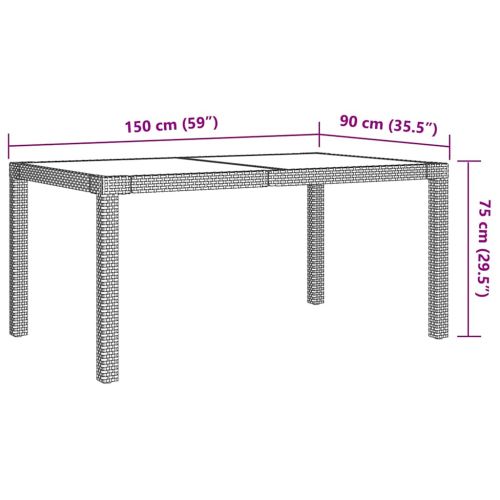 Градински комплект с възглавници 7 части полиратан черно и сиво