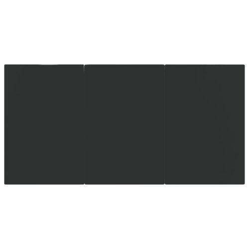 Градински трапезен комплект 5 части черен полиратан и стомана