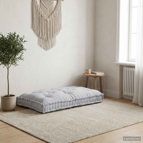 Кушон за палетен диван Сиво 120 x 80 x 12 cm Текстил