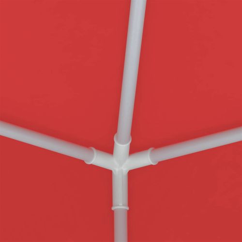 Парти шатър Червено 250 x 250 x 240 см Полиетилен и стомана