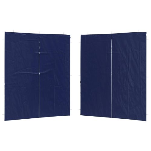 Стена на палатка за парти 2 pcs Синьо 200 x 195 см