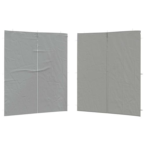Стена на палатка за парти 2 pcs Светлосиво 200 x 195 см