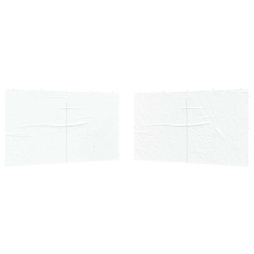 Стена на палатка за парти 2 pcs Бяло 400 x 195 см