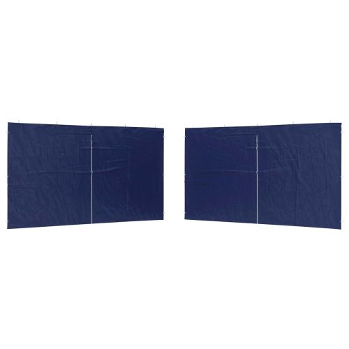 Стена на палатка за парти 2 pcs Синьо 400 x 195 см