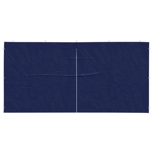 Стена на палатка за парти 2 pcs Синьо 400 x 195 см