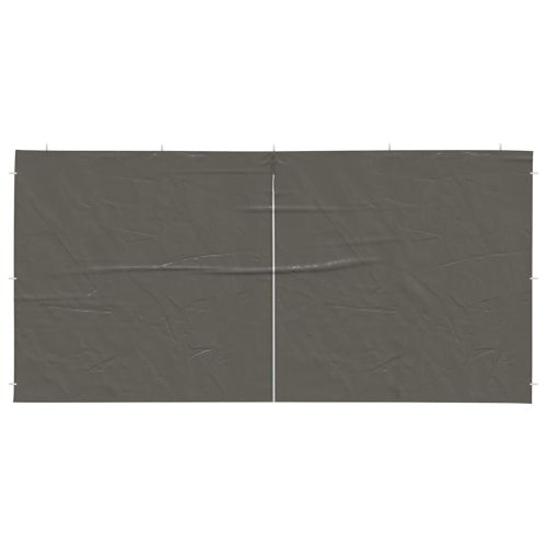 Стена на палатка за парти 2 pcs Антрацит 400 x 195 см