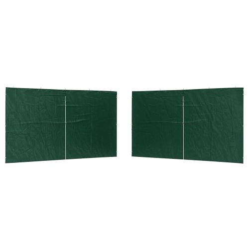 Стена на палатка за парти 2 pcs Зелено 400 x 195 см