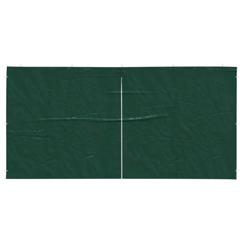 Стена на палатка за парти 2 pcs Зелено 400 x 195 см