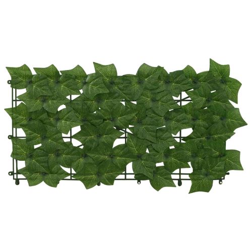 Завеса за балкон с листа Зелено 500 x 75 cm Полиестер и тъкан