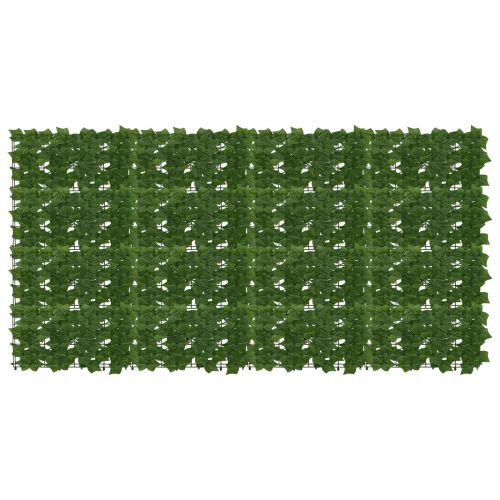 Завеса за балкон с листа Зелено 200 x 100 cm Полиестер и тъкан