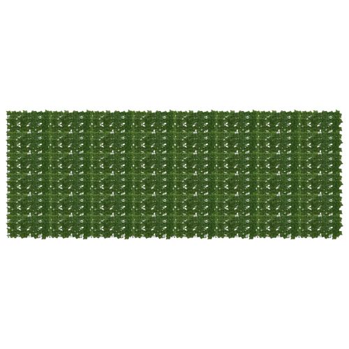 Завеса за балкон с листа Зелено 400 x 150 cm Полиестер и тъкан