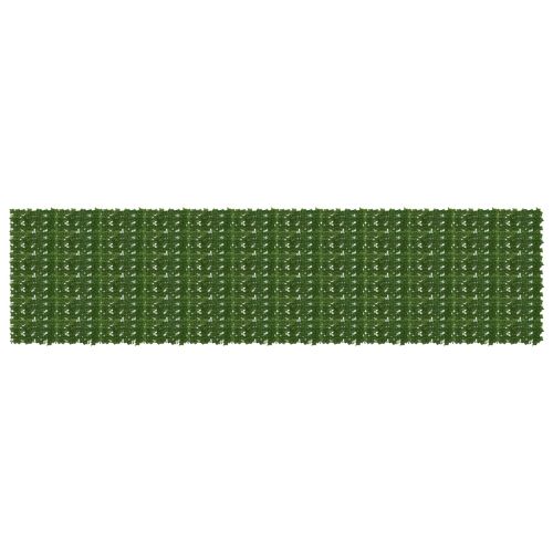 Завеса за балкон с листа Зелено 600 x 150 cm Полиестер и тъкан