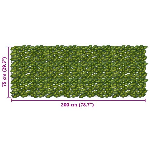 Завеса за балкон с листа Зелен и жълт 200 x 75 cm