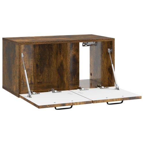 Стенно монтиран ТВ шкаф Опушен дъб 59,5 x 31 x 30 см