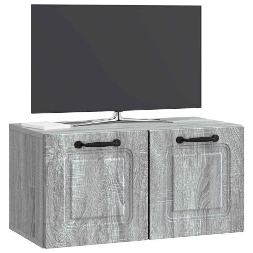 Стенно монтиран ТВ шкаф Сива сонома 59,5 x 31 x 30 см