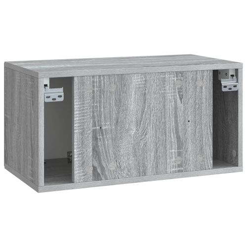 Стенно монтиран ТВ шкаф Сива сонома 59,5 x 31 x 30 см