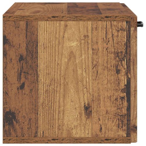 Стенно монтиран ТВ шкаф Старо дърво 59,5 x 31 x 30 см