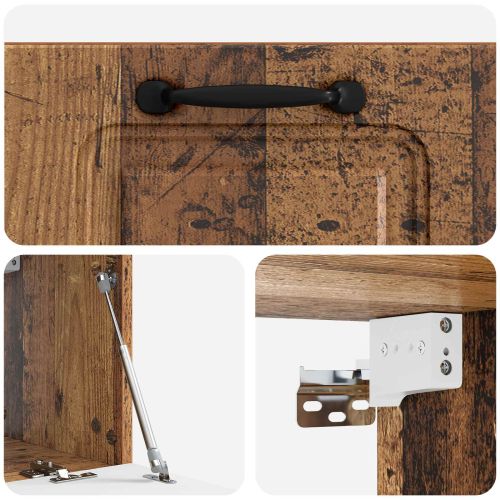 Стенно монтиран ТВ шкаф Старо дърво 59,5 x 31 x 30 см