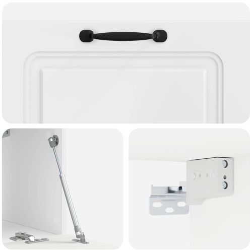 Стенно монтиран ТВ шкаф Бял гланц 78,5 x 31 x 30 см